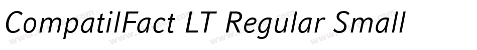 CompatilFact LT Regular Small Caps字体转换